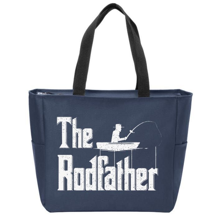 The Rodfather Funny Fishing Dad Gift Zip Tote Bag