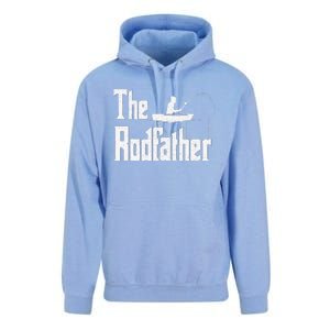 The Rodfather Funny Fishing Dad Gift Unisex Surf Hoodie