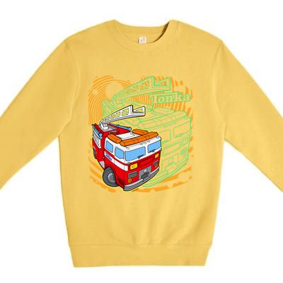 Tonka Rescue Fire Truck Prototype Action Logo Gift Premium Crewneck Sweatshirt