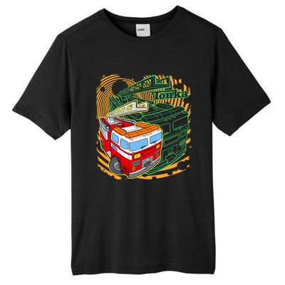 Tonka Rescue Fire Truck Prototype Action Logo Gift Tall Fusion ChromaSoft Performance T-Shirt