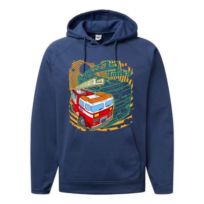 Tonka Rescue Fire Truck Prototype Action Logo Gift Performance Fleece Hoodie