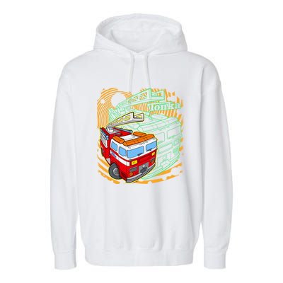 Tonka Rescue Fire Truck Prototype Action Logo Gift Garment-Dyed Fleece Hoodie