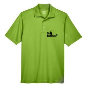 The Rodfather Funny Fishing Dad Fathers Day Gift Men's Origin Performance Pique Polo