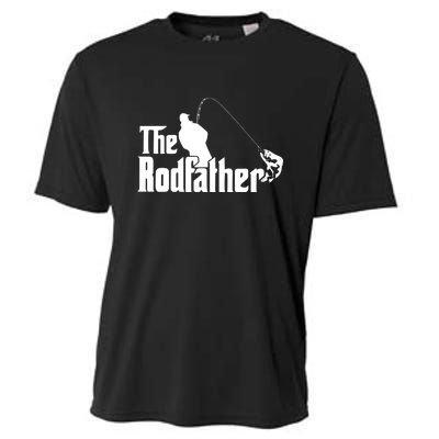 The Rodfather Funny Fishing Dad Fathers Day Gift Cooling Performance Crew T-Shirt