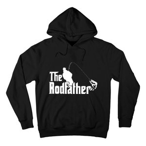 The Rodfather Funny Fishing Dad Fathers Day Gift Hoodie