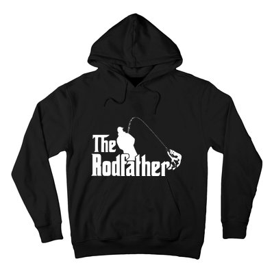 The Rodfather Funny Fishing Dad Fathers Day Gift Hoodie