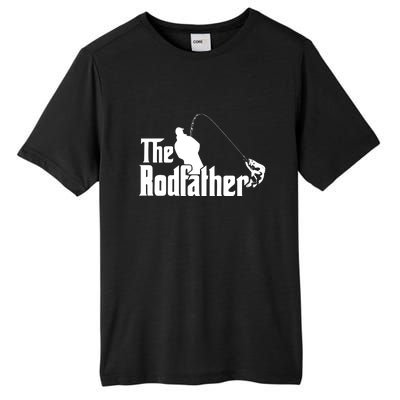 The Rodfather Funny Fishing Dad Fathers Day Gift Tall Fusion ChromaSoft Performance T-Shirt