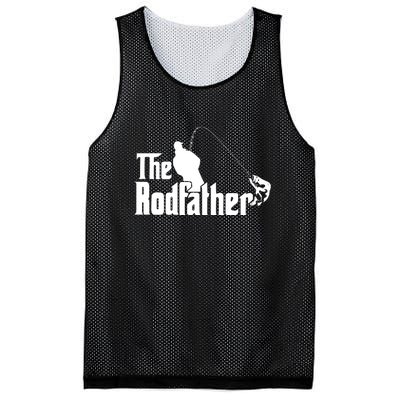 The Rodfather Funny Fishing Dad Fathers Day Gift Mesh Reversible Basketball Jersey Tank