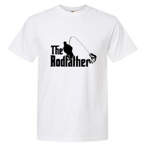 The Rodfather Funny Fishing Dad Fathers Day Gift Garment-Dyed Heavyweight T-Shirt