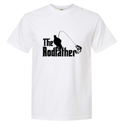 The Rodfather Funny Fishing Dad Fathers Day Gift Garment-Dyed Heavyweight T-Shirt