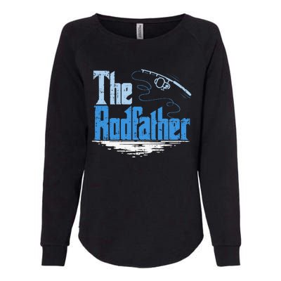 The Rodfather Funny Fishing Parody Gift Womens California Wash Sweatshirt