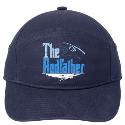 The Rodfather Funny Fishing Parody Gift 7-Panel Snapback Hat