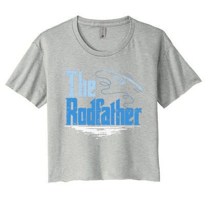 The Rodfather Funny Fishing Parody Gift Women's Crop Top Tee