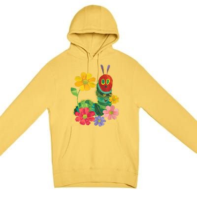 Teacher Retro Flowers And Hungry Caterpillar Kindergarten Gift Premium Pullover Hoodie