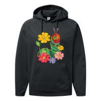 Teacher Retro Flowers And Hungry Caterpillar Kindergarten Gift Performance Fleece Hoodie