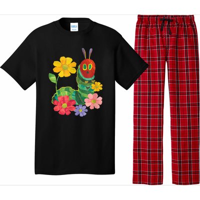 Teacher Retro Flowers And Hungry Caterpillar Kindergarten Gift Pajama Set