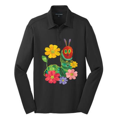 Teacher Retro Flowers And Hungry Caterpillar Kindergarten Gift Silk Touch Performance Long Sleeve Polo