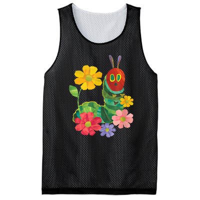 Teacher Retro Flowers And Hungry Caterpillar Kindergarten Gift Mesh Reversible Basketball Jersey Tank