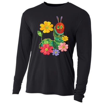 Teacher Retro Flowers And Hungry Caterpillar Kindergarten Gift Cooling Performance Long Sleeve Crew