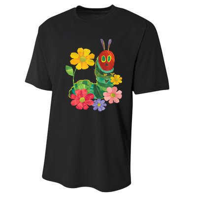 Teacher Retro Flowers And Hungry Caterpillar Kindergarten Gift Performance Sprint T-Shirt