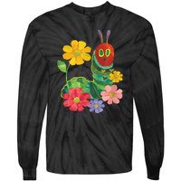 Teacher Retro Flowers And Hungry Caterpillar Kindergarten Gift Tie-Dye Long Sleeve Shirt