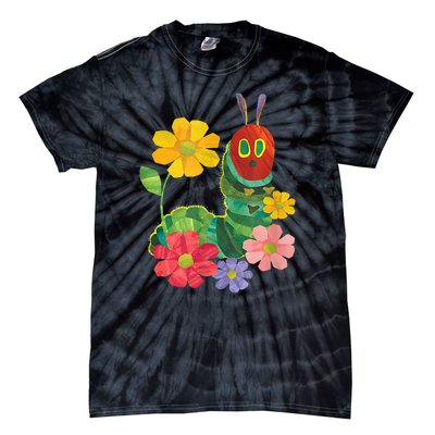 Teacher Retro Flowers And Hungry Caterpillar Kindergarten Gift Tie-Dye T-Shirt