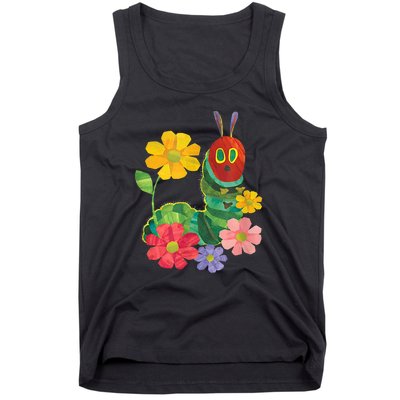 Teacher Retro Flowers And Hungry Caterpillar Kindergarten Gift Tank Top