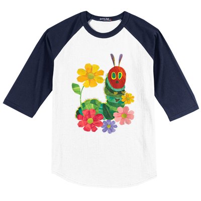 Teacher Retro Flowers And Hungry Caterpillar Kindergarten Gift Baseball Sleeve Shirt