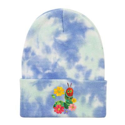 Teacher Retro Flowers And Hungry Caterpillar Kindergarten Gift Tie Dye 12in Knit Beanie