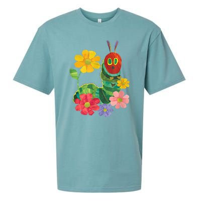 Teacher Retro Flowers And Hungry Caterpillar Kindergarten Gift Sueded Cloud Jersey T-Shirt