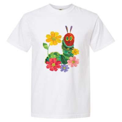 Teacher Retro Flowers And Hungry Caterpillar Kindergarten Gift Garment-Dyed Heavyweight T-Shirt