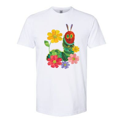 Teacher Retro Flowers And Hungry Caterpillar Kindergarten Gift Softstyle CVC T-Shirt