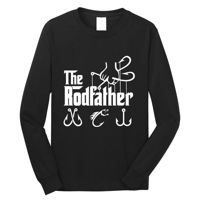 The Rodfather. Funny Fishing For Fisherman Dad Fathers Day Gift Long Sleeve Shirt