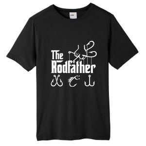 The Rodfather. Funny Fishing For Fisherman Dad Fathers Day Gift Tall Fusion ChromaSoft Performance T-Shirt