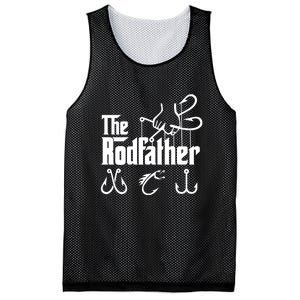 The Rodfather. Funny Fishing For Fisherman Dad Fathers Day Gift Mesh Reversible Basketball Jersey Tank