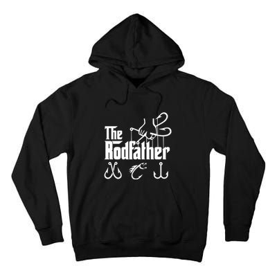 The Rodfather. Funny Fishing For Fisherman Dad Fathers Day Gift Tall Hoodie