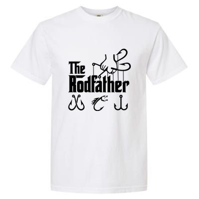 The Rodfather. Funny Fishing For Fisherman Dad Fathers Day Gift Garment-Dyed Heavyweight T-Shirt