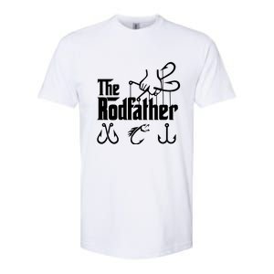 The Rodfather. Funny Fishing For Fisherman Dad Fathers Day Gift Softstyle CVC T-Shirt