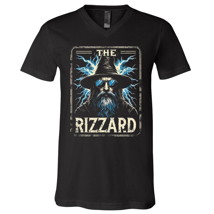 The Rizzard Funny Rizz Wizard Memes V-Neck T-Shirt