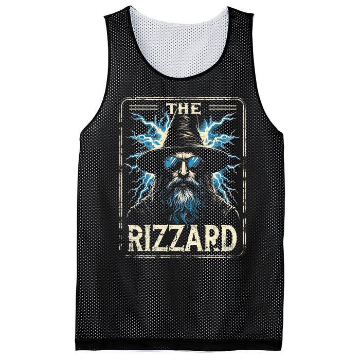 The Rizzard Funny Rizz Wizard Memes Mesh Reversible Basketball Jersey Tank