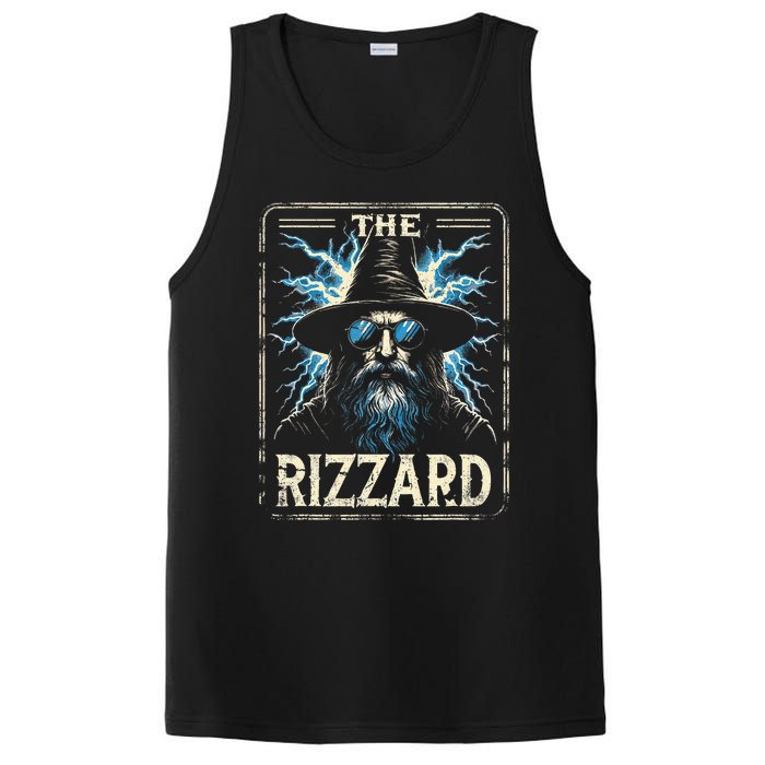 The Rizzard Funny Rizz Wizard Memes PosiCharge Competitor Tank