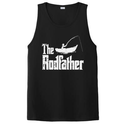 The Rodfather Fun Fishing Day Movie Pun Dad Papa PosiCharge Competitor Tank