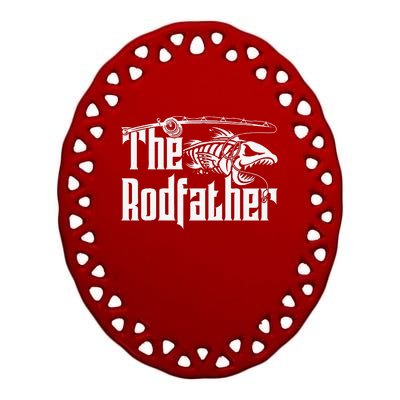 The Rodfather Fishing Ceramic Oval Ornament