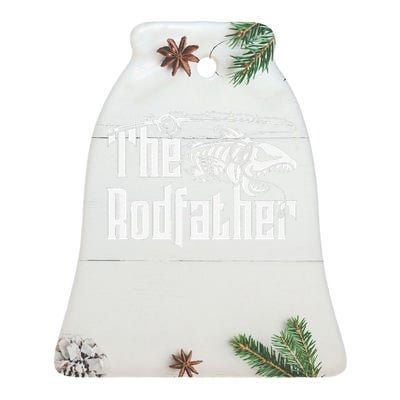 The Rodfather Fishing Ceramic Bell Ornament