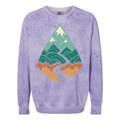 The Road Goes Ever On Summer Colorblast Crewneck Sweatshirt