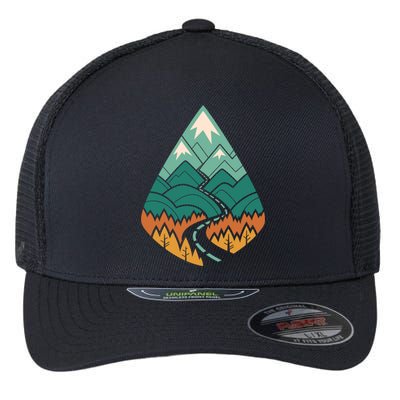 The Road Goes Ever On Summer Flexfit Unipanel Trucker Cap