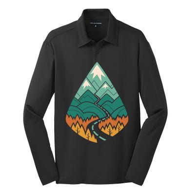 The Road Goes Ever On Summer Silk Touch Performance Long Sleeve Polo