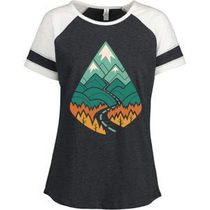 The Road Goes Ever On Summer Enza Ladies Jersey Colorblock Tee