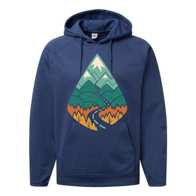 The Road Goes Ever On Summer Performance Fleece Hoodie