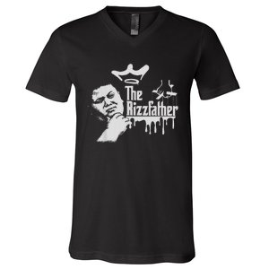 The Rizzler Godfather Funny Meme V-Neck T-Shirt